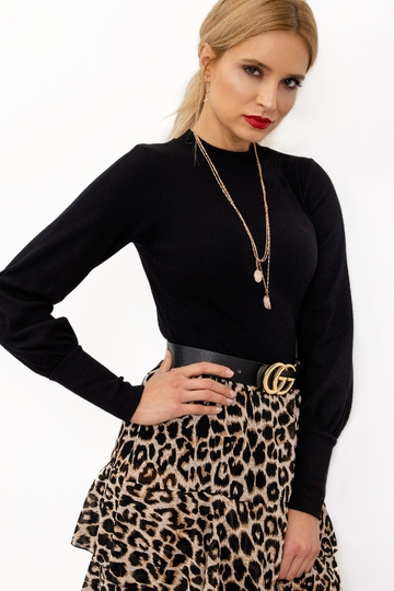 RUE PARIS Melna blūze Lauren 2