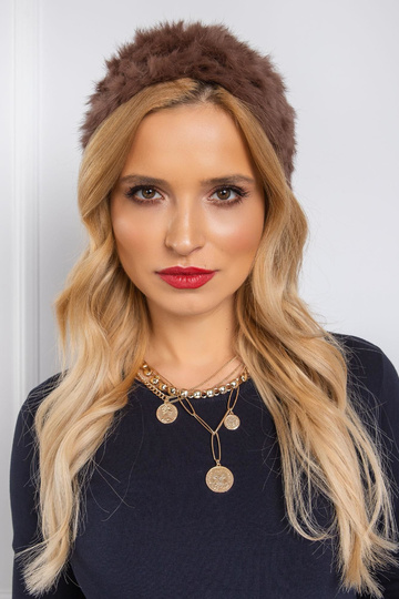 Brūna kažokādas cepure