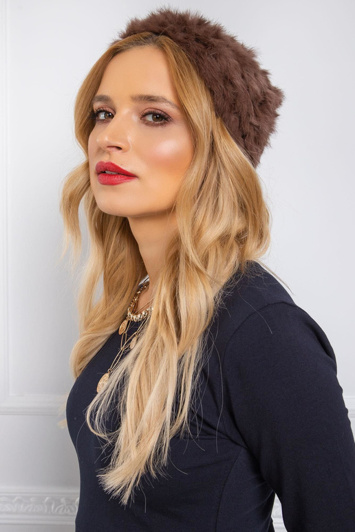 Brūna kažokādas cepure