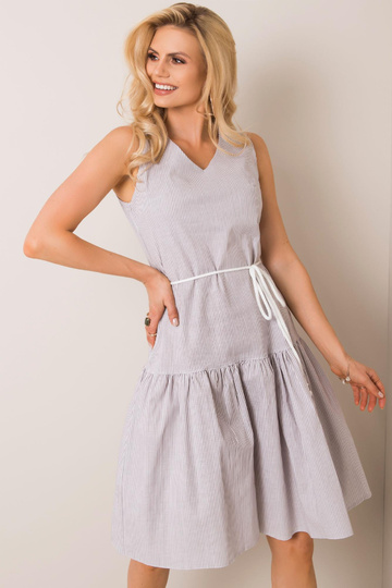 Balta un pelēka Samba kleita