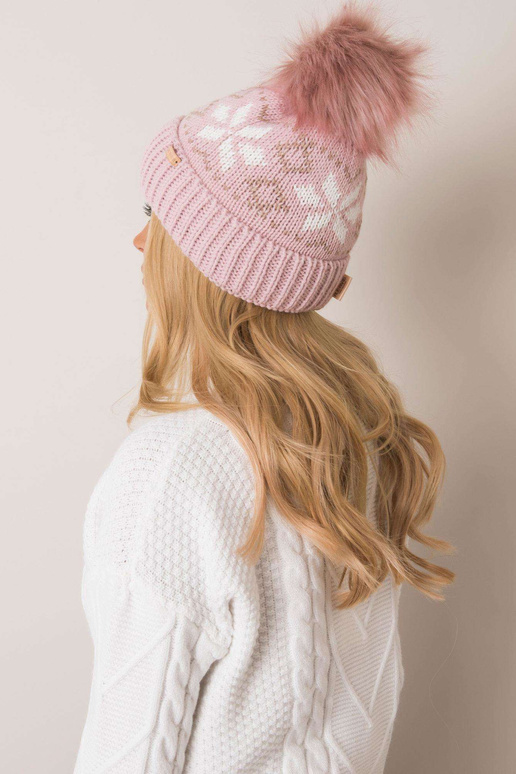 Gaiši rozā ziemas cepure RUE PARIS