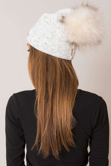 Ecru sieviešu cepure ar...