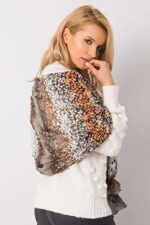 Haki-oranža raksta šalle