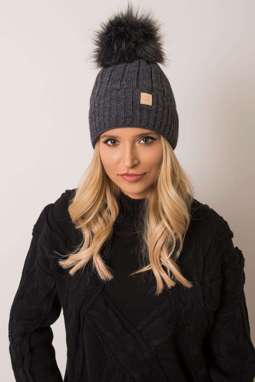 Tumši pelēka ziemas cepure RUE PARIS