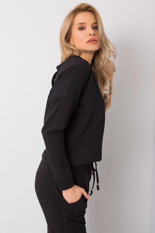 Casilda RUE PARIS melns sporta krekls