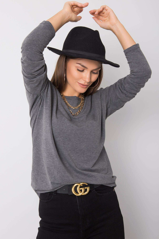 Tumši pelēka melanža blūze Larissa