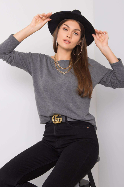 Tumši pelēka melanža blūze Larissa