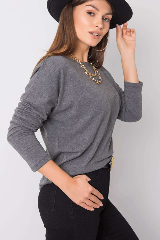 Tumši pelēka melanža blūze Larissa
