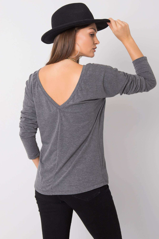 Tumši pelēka melanža blūze Larissa