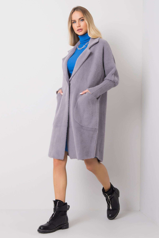 Pelēks alpakas kažoks Eveline