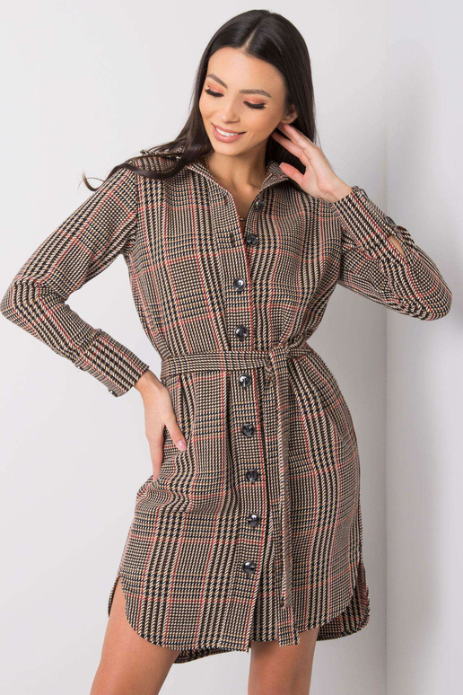 Brūnā un sarkanā Martita kleita