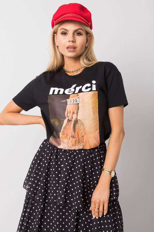 Kailijas melns T-krekls Kailijas melns T-krekls