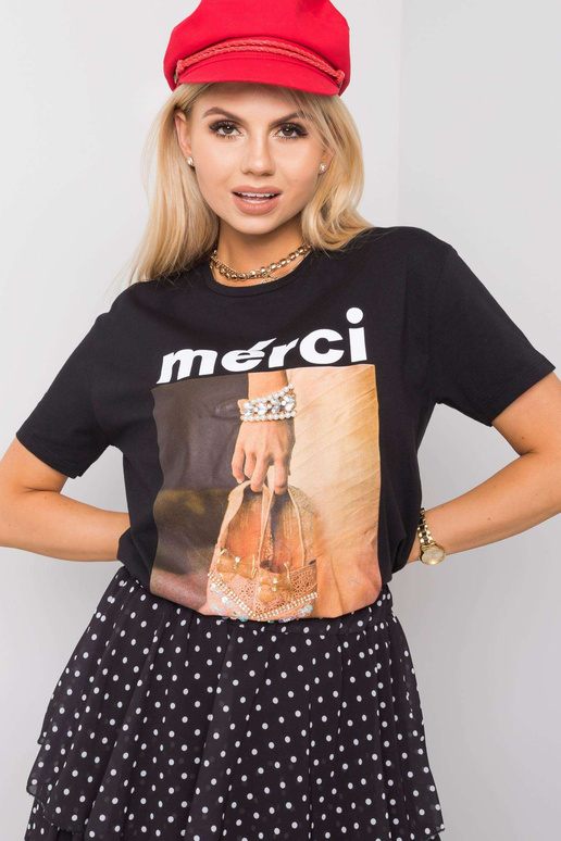 Kailijas melns T-krekls Kailijas melns T-krekls