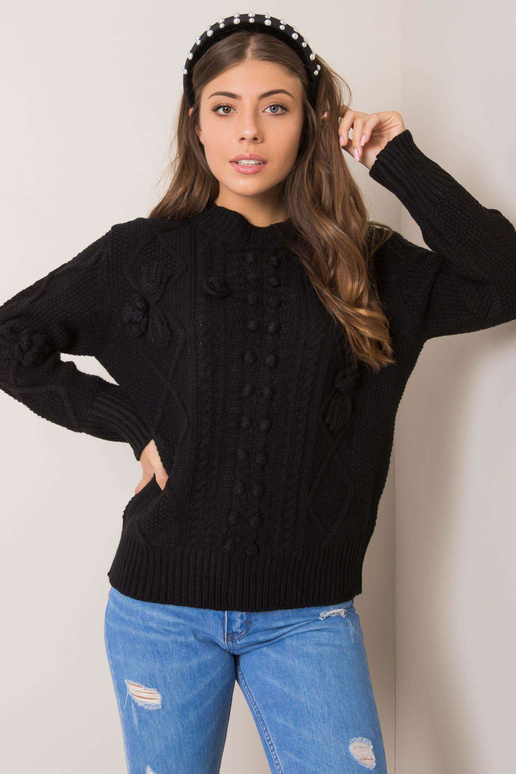 Melns Močas džemperis