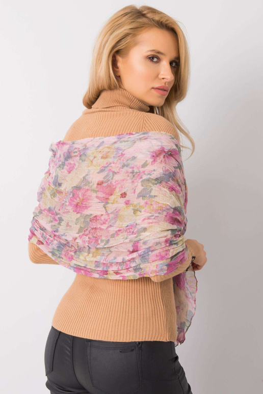 Ziedu raksta pūderrozā pleds