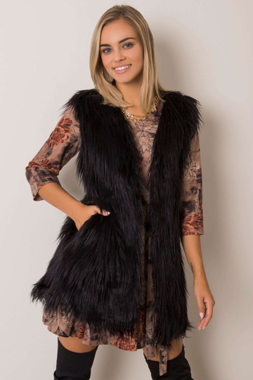 Rafaela melnā kažokādas veste 2