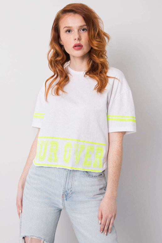 Balts kokvilnas T-krekls Shelby