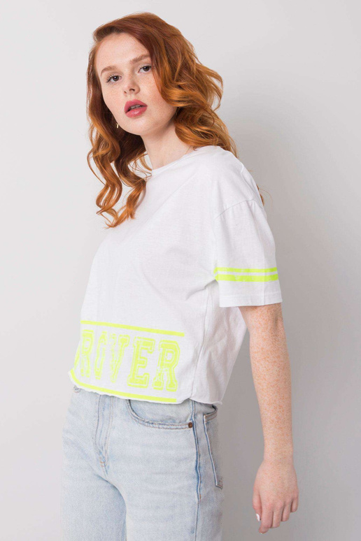 Balts kokvilnas T-krekls Shelby