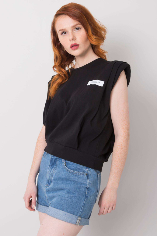 Melns T-krekls ar subtitriem Zaria Melns T-krekls ar subtitriem Zaria