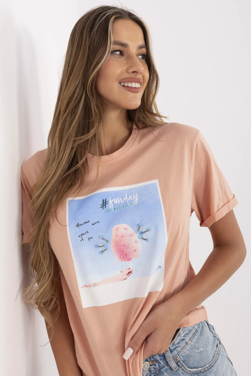 Kadi Cotton Salmon T-krekls 2