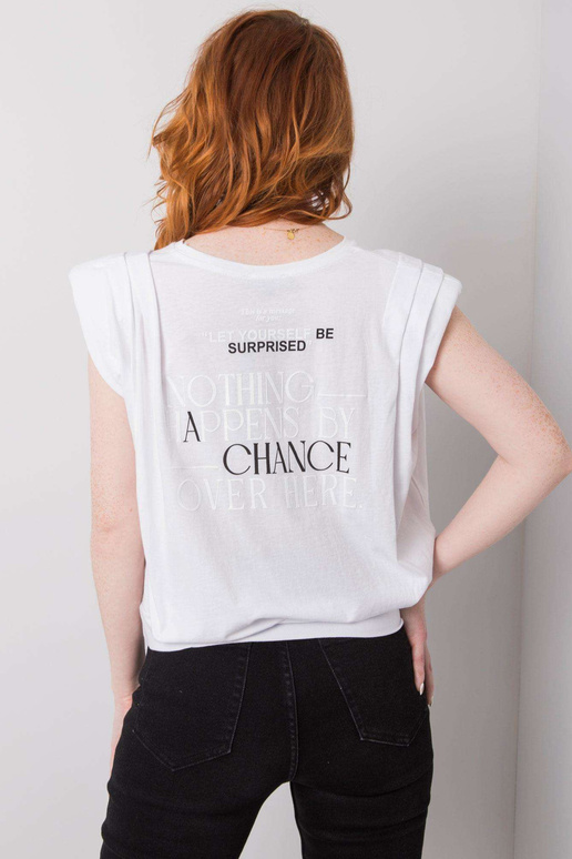 Balts T-krekls ar Zariah uzrakstiem Balts T-krekls ar Zariah uzrakstiem