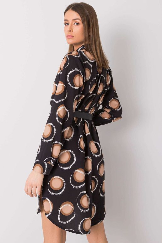 Melna un brūna Farro kleita Melna un brūna Farro kleita