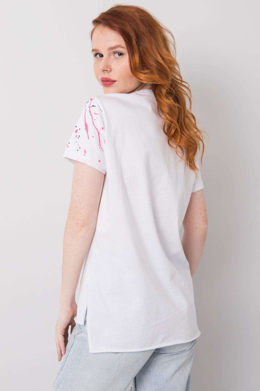 Balts t-krekls ar Raven uzrakstu