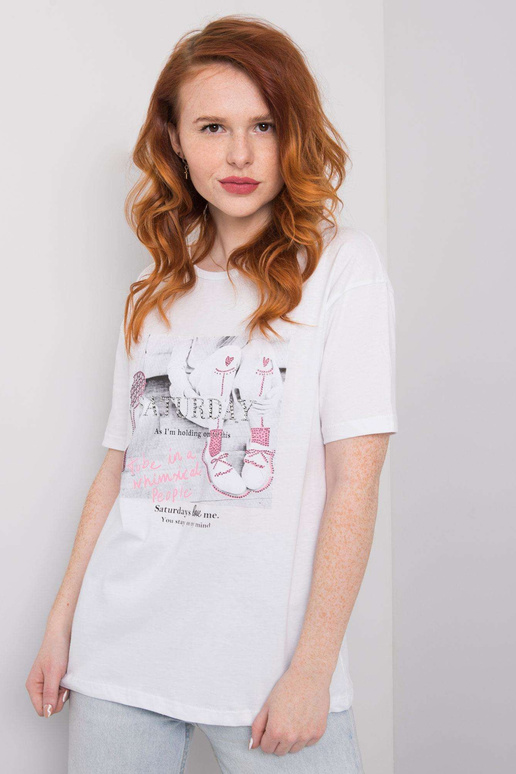 Balts t-krekls ar Sierra aplikācijām