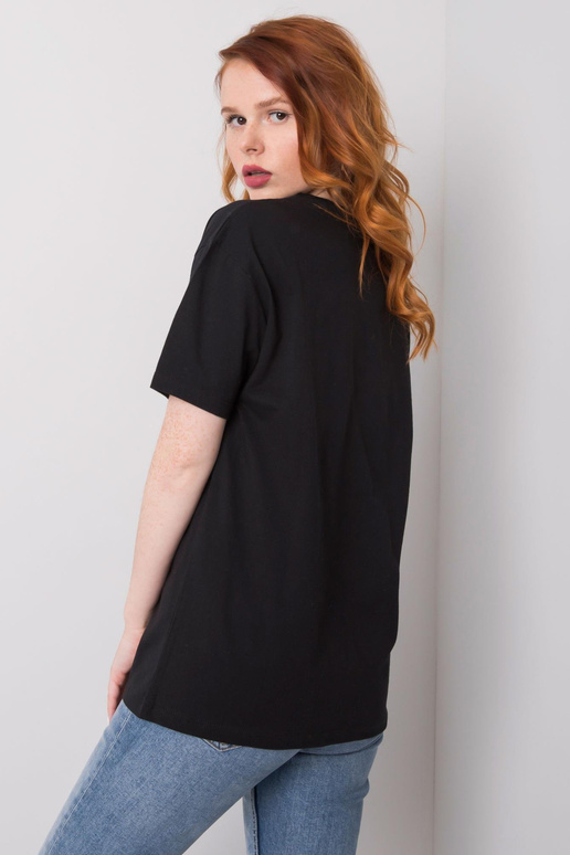 Melns sieviešu T-krekls ar aplikāciju... Melns sieviešu T-krekls ar aplikāciju...