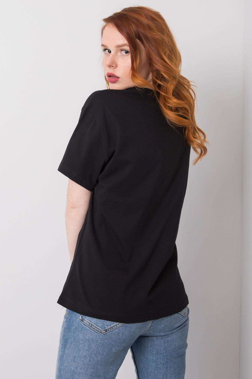 Melns Leslie kokvilnas T-krekls Melns Leslie kokvilnas T-krekls