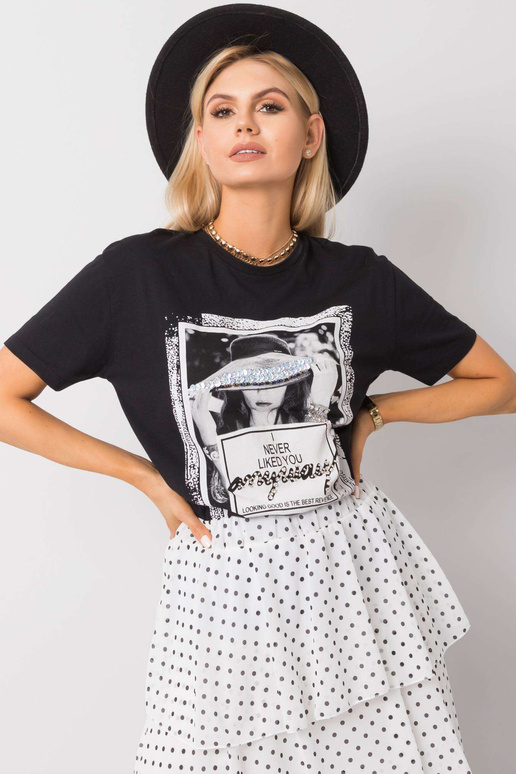 Melns Alessia t-krekls