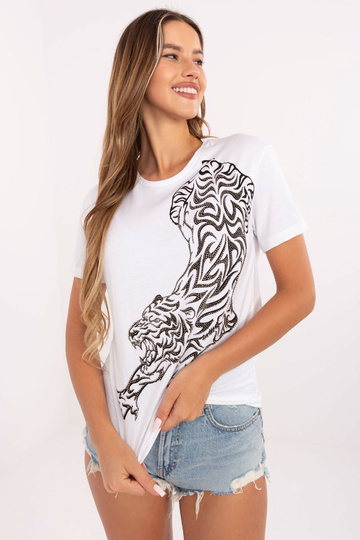 Balts T-krekls ar Mabel...