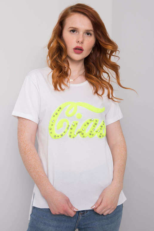 Balts T-krekls ar Erin aplikāciju