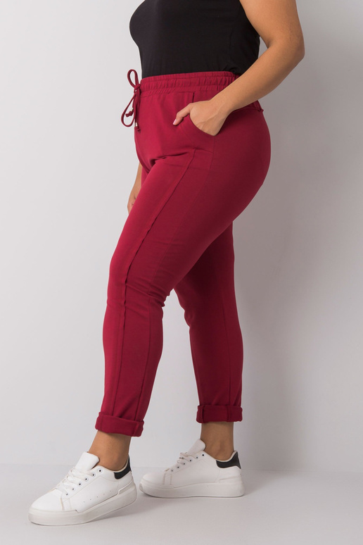 Burgundijas plus izmēra treniņbikses...