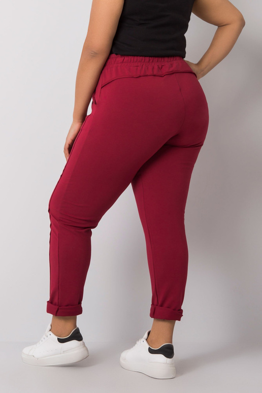 Burgundijas plus izmēra treniņbikses...