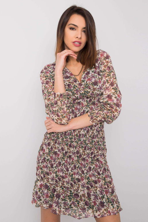 Gaiši bēša ziedu kleita Alaina RUE PARIS Gaiši bēša ziedu kleita Alaina RUE PARIS