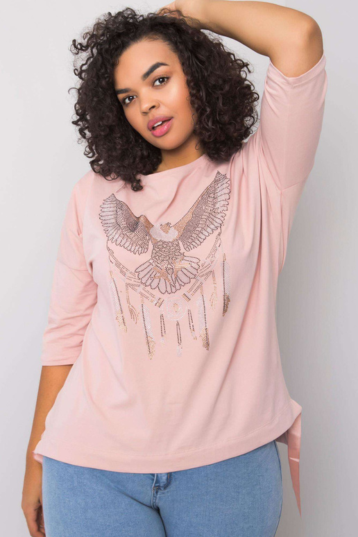 Netīri rozā blūze ar Cassia aplikācijām