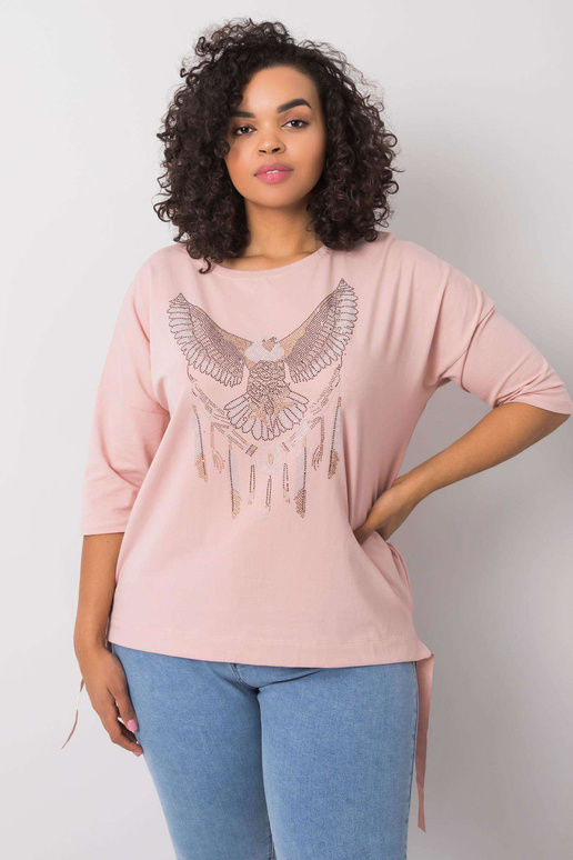 Netīri rozā blūze ar Cassia aplikācijām