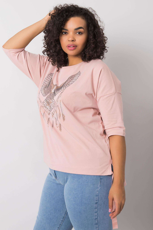 Netīri rozā blūze ar Cassia aplikācijām