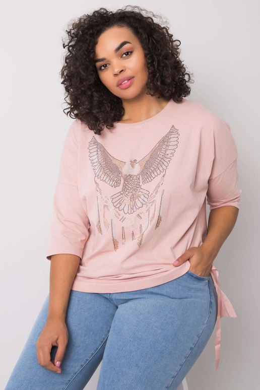 Netīri rozā blūze ar Cassia aplikācijām