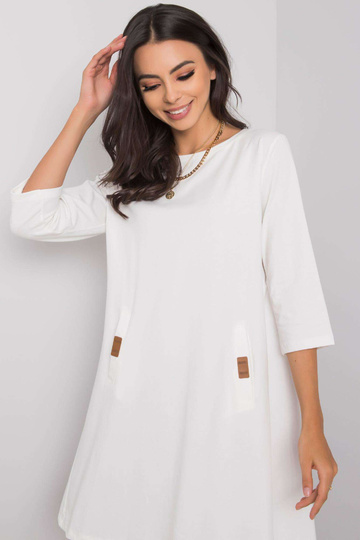 Balta kokvilnas kleita Dalenne