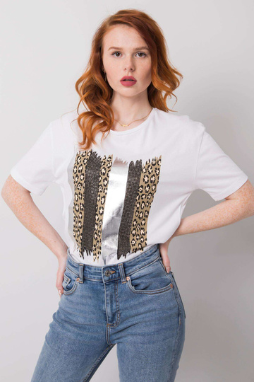 Rossie White Cotton T-krekls