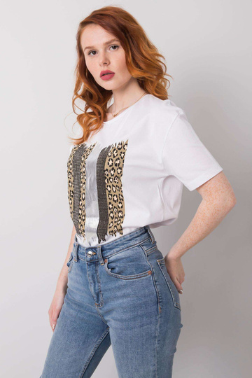 Rossie White Cotton T-krekls 2