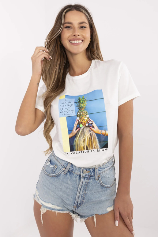 Lotta Cotton sieviešu balts T-krekls