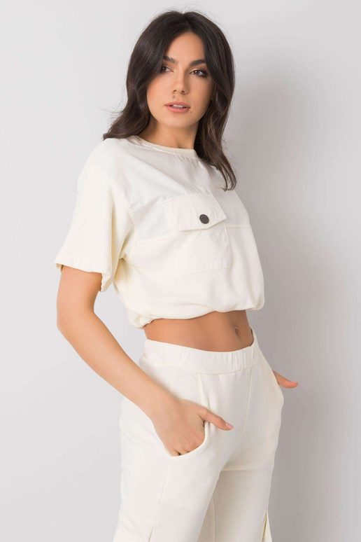 Ecru īss džemperis Arlene RUE PARIS Ecru īss džemperis Arlene RUE PARIS