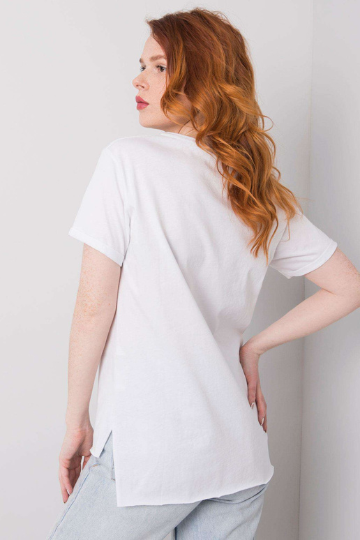 Balts T-krekls sievietēm ar Evelyn...