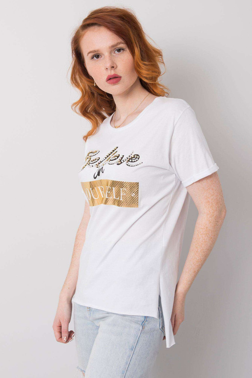 Balts T-krekls sievietēm ar Evelyn...