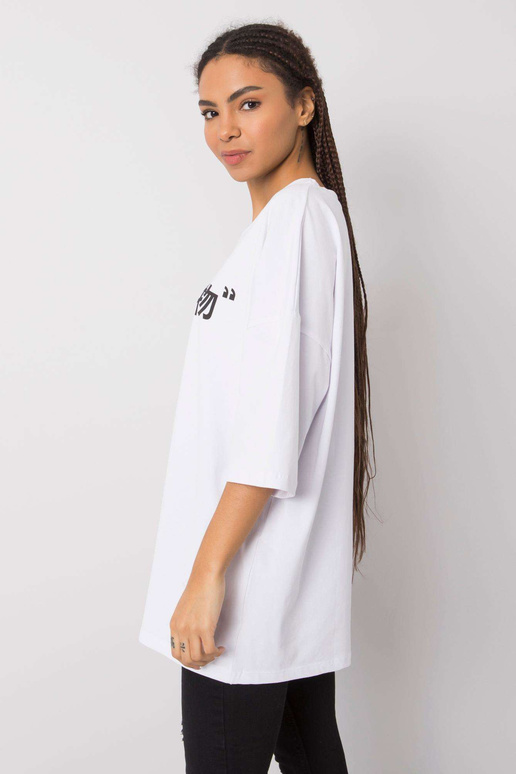 Balts t-krekls ar apdruku Alexis RUE...