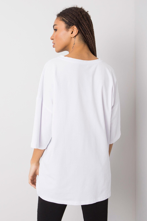 Balts t-krekls ar apdruku Alexis RUE...