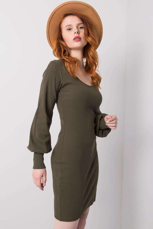 Haki krāsas kokvilnas kleita Alvine... Haki krāsas kokvilnas kleita Alvine...